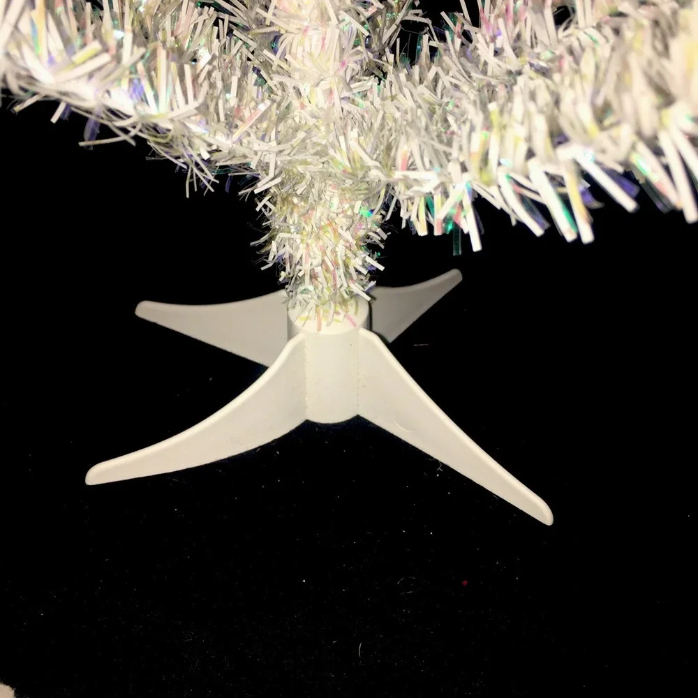 Vintage Skinny‎ White Iridescent Christmas Tree MCM  24